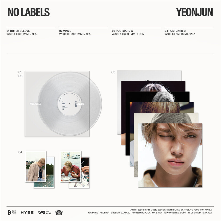 (Pre-Order) YEONJUN (TXT) - NO LABELS - Album (LP Ver.)