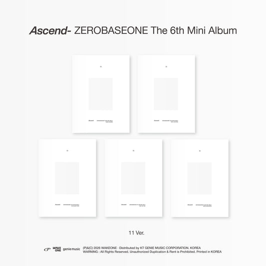 (Pre-Order + POB) ZEROBASEONE - Ascend- - 6th Mini Album (11 Ver.)