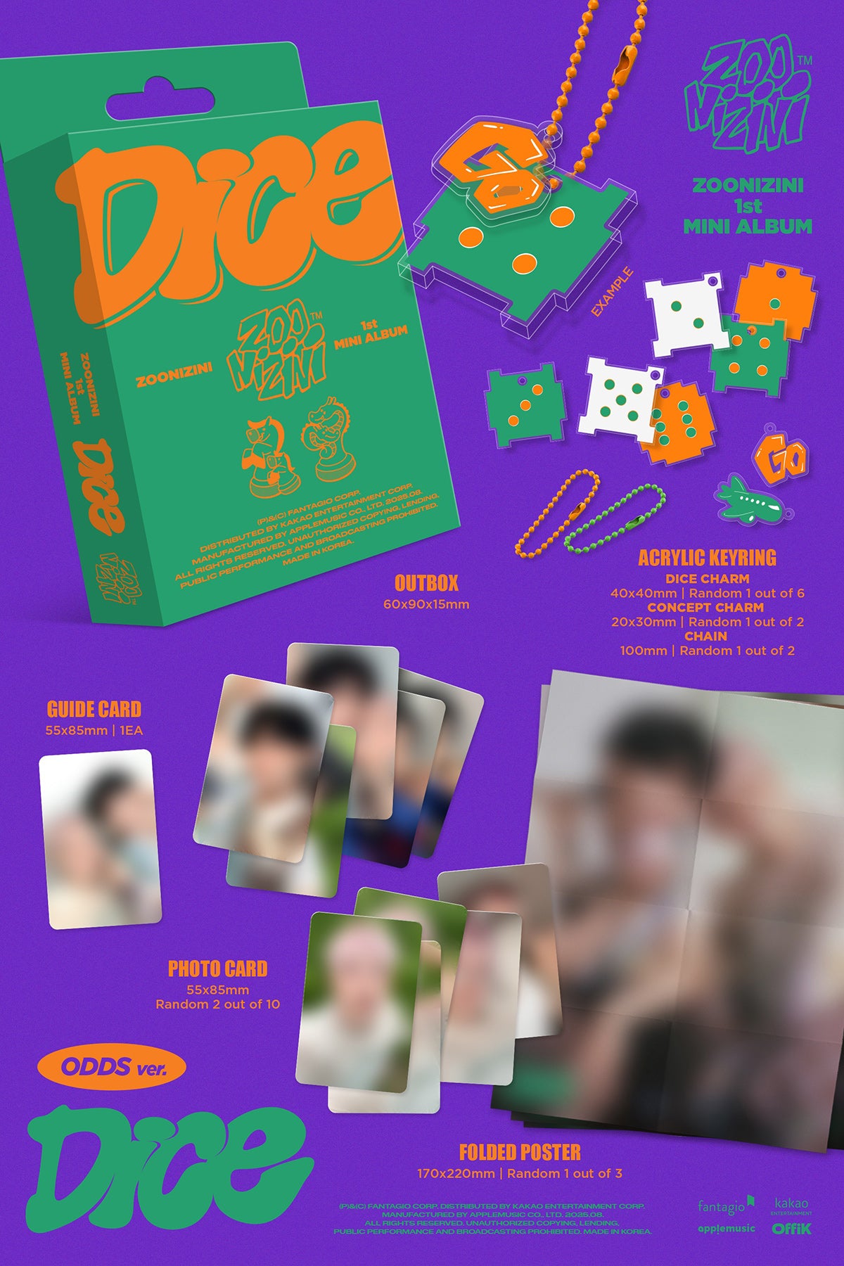 ZOONIZINI (ASTRO) - DICE - 1st Mini Album (ODDS / META Ver.)