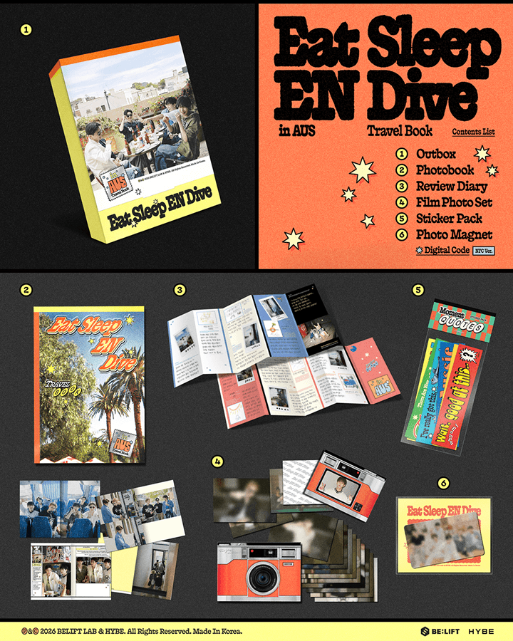 (Pre-Order) ENHYPEN - Eat Sleep EN Dive in AUS - Travel Book