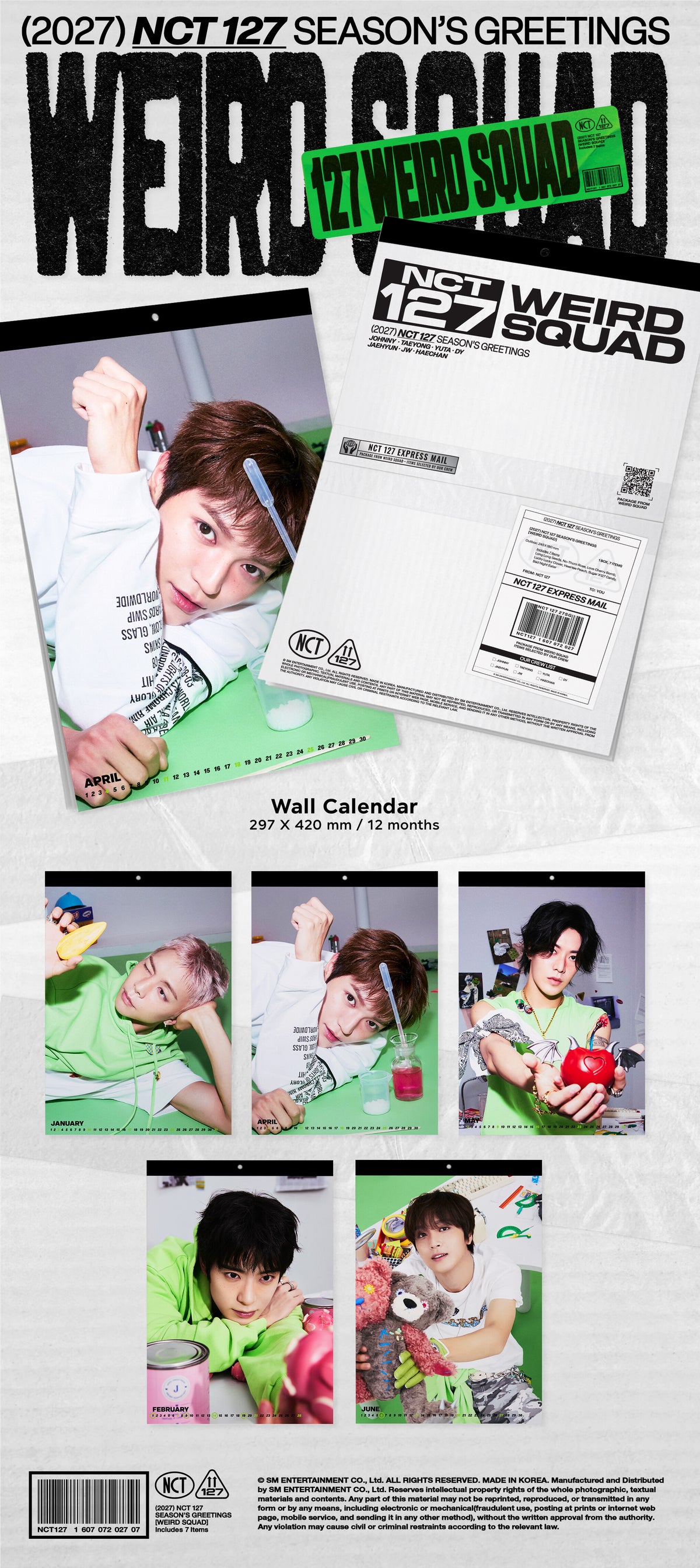(Pre-Order) NCT 127 - 2027 - Wall Calendar