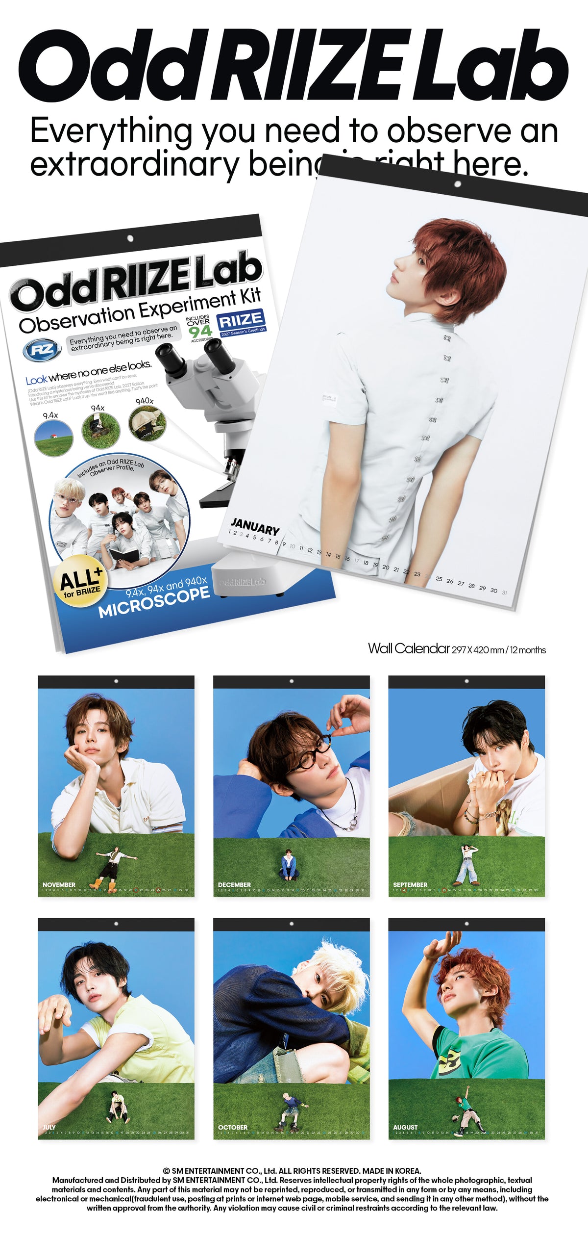 (Pre-Order) RIIZE - 2027 - Wall Calendar