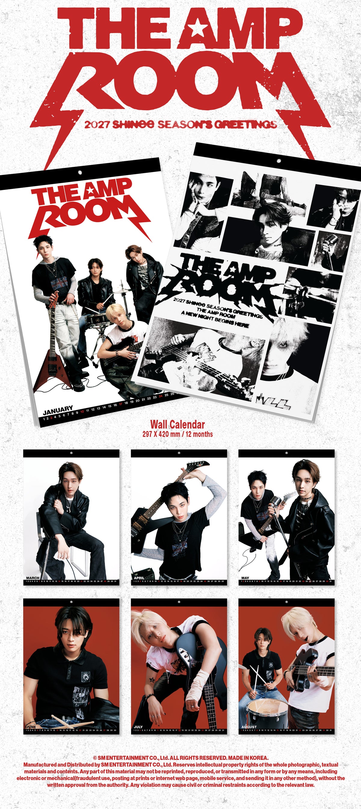 (Pre-Order) SHINee - 2027 - Wall Calendar
