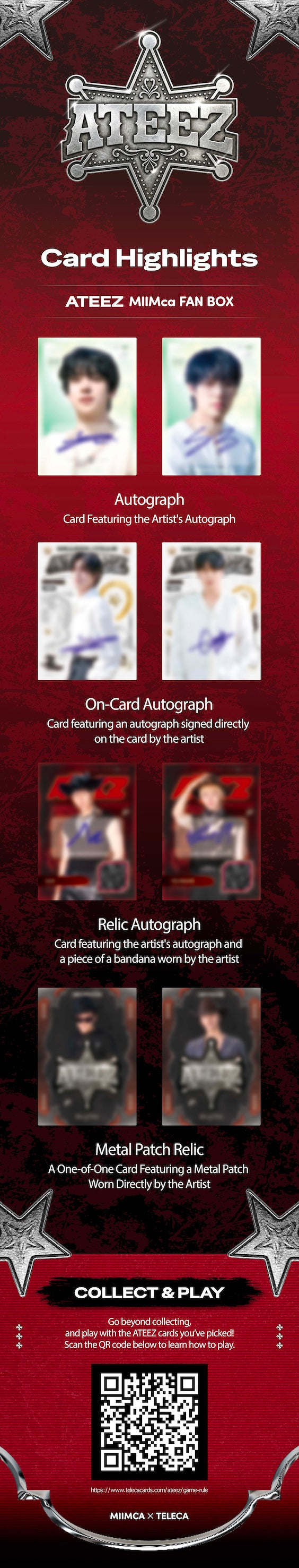 (Pre-Order) TELECA X MIIMCA - ATEEZ - Trading Card Box
