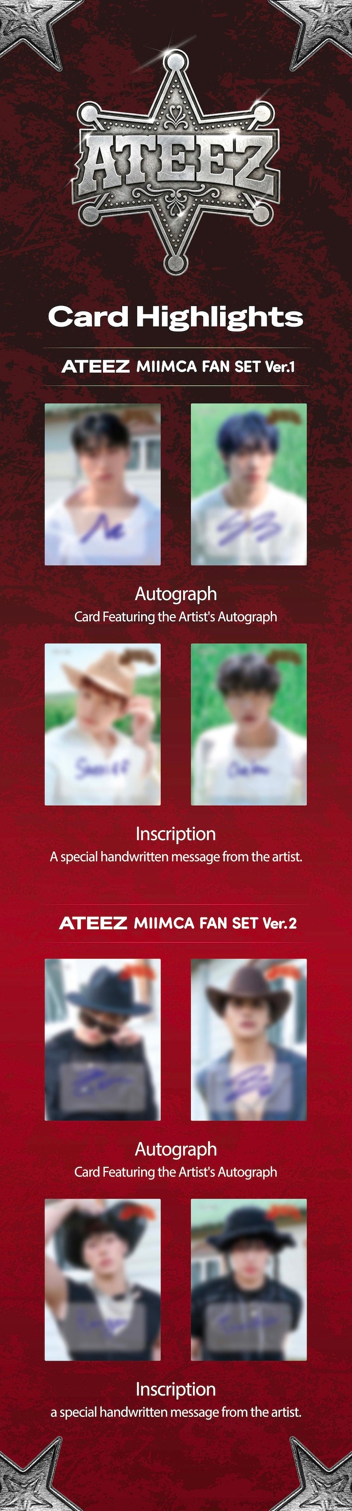 (Pre-Order) TELECA X MIIMCA - ATEEZ - Trading Card Fan Set Ver. 1