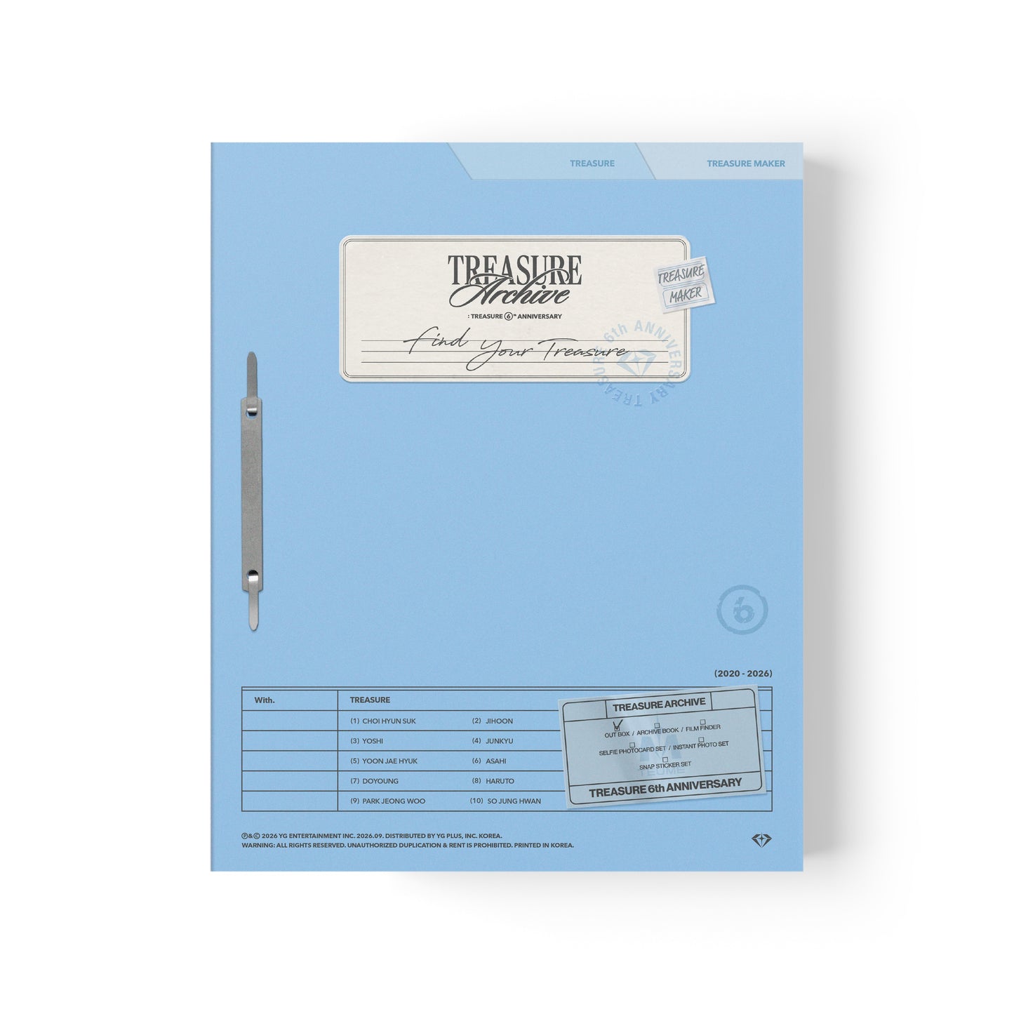 (Pre-Order + EXCLUSIVE PHOTOCARD) TREASURE - TREASURE ARCHIVE : TREASURE 6th ANNIVERSARY - Archive