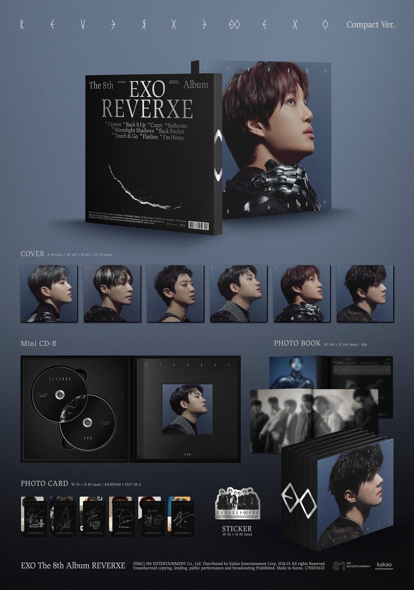 EXO - REVERXE - 8th Mini Album (Compact Ver.)