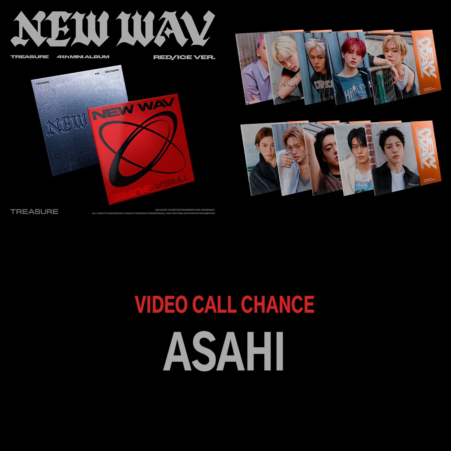 (ASAHI VIDEO CALL) TREASURE 4th MINI ALBUM [NEW WAV]