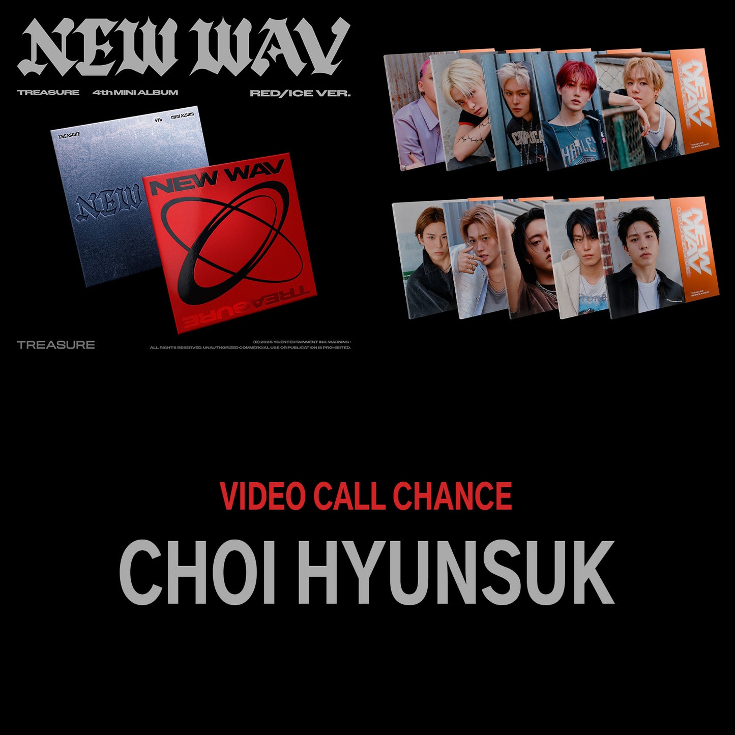 (CHOI HYUNSUK VIDEO CALL) TREASURE 4th MINI ALBUM [NEW WAV]