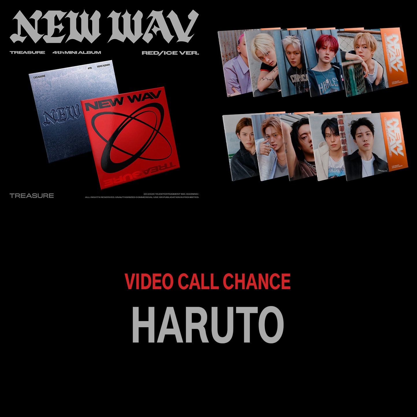 (HARUTO VIDEO CALL) TREASURE 4th MINI ALBUM [NEW WAV]