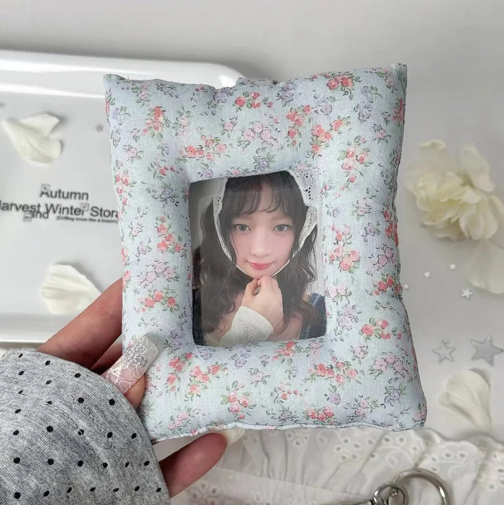 Mandu Deco - Vintage Floral Puff Photocard Holder - Blue