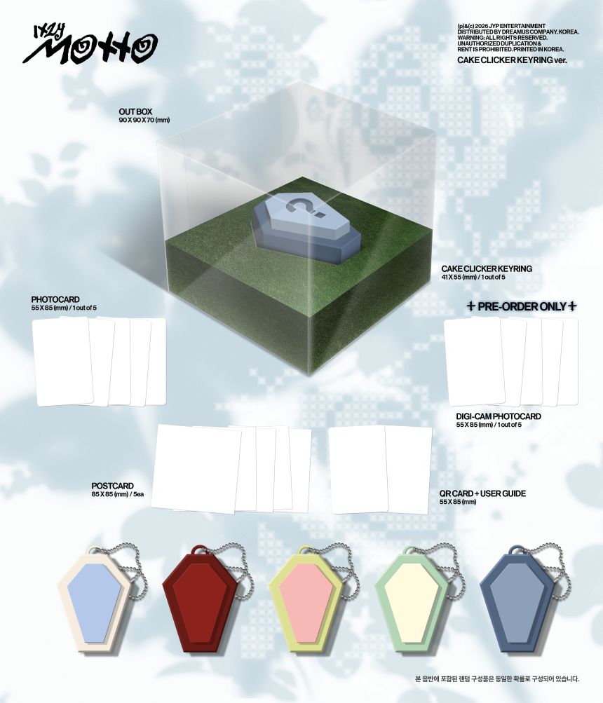 (Pre-Order + POB) ITZY - Motto - Album (Cake Clicker Keyring Ver.)