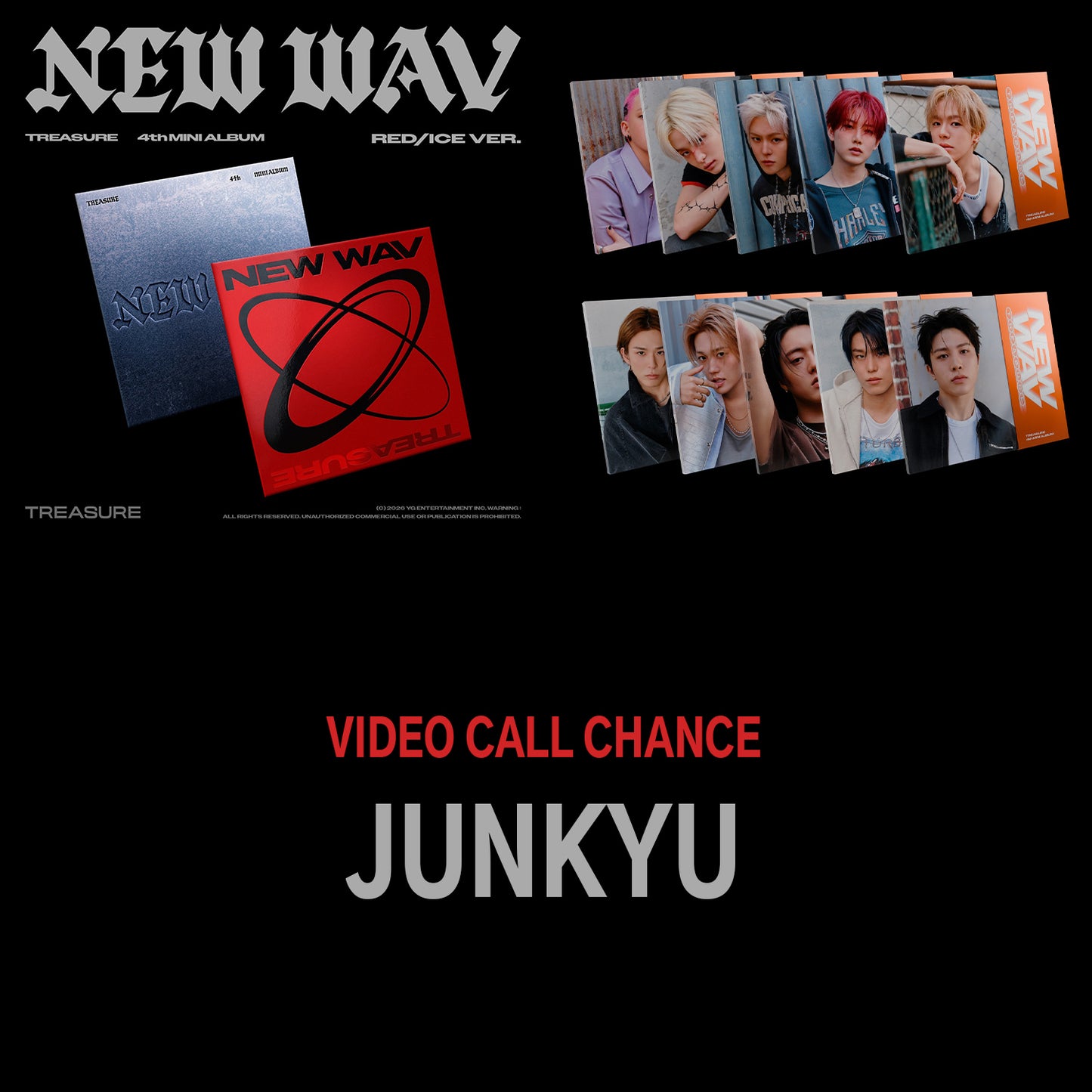 (JUNKYU VIDEO CALL) TREASURE 4th MINI ALBUM [NEW WAV]