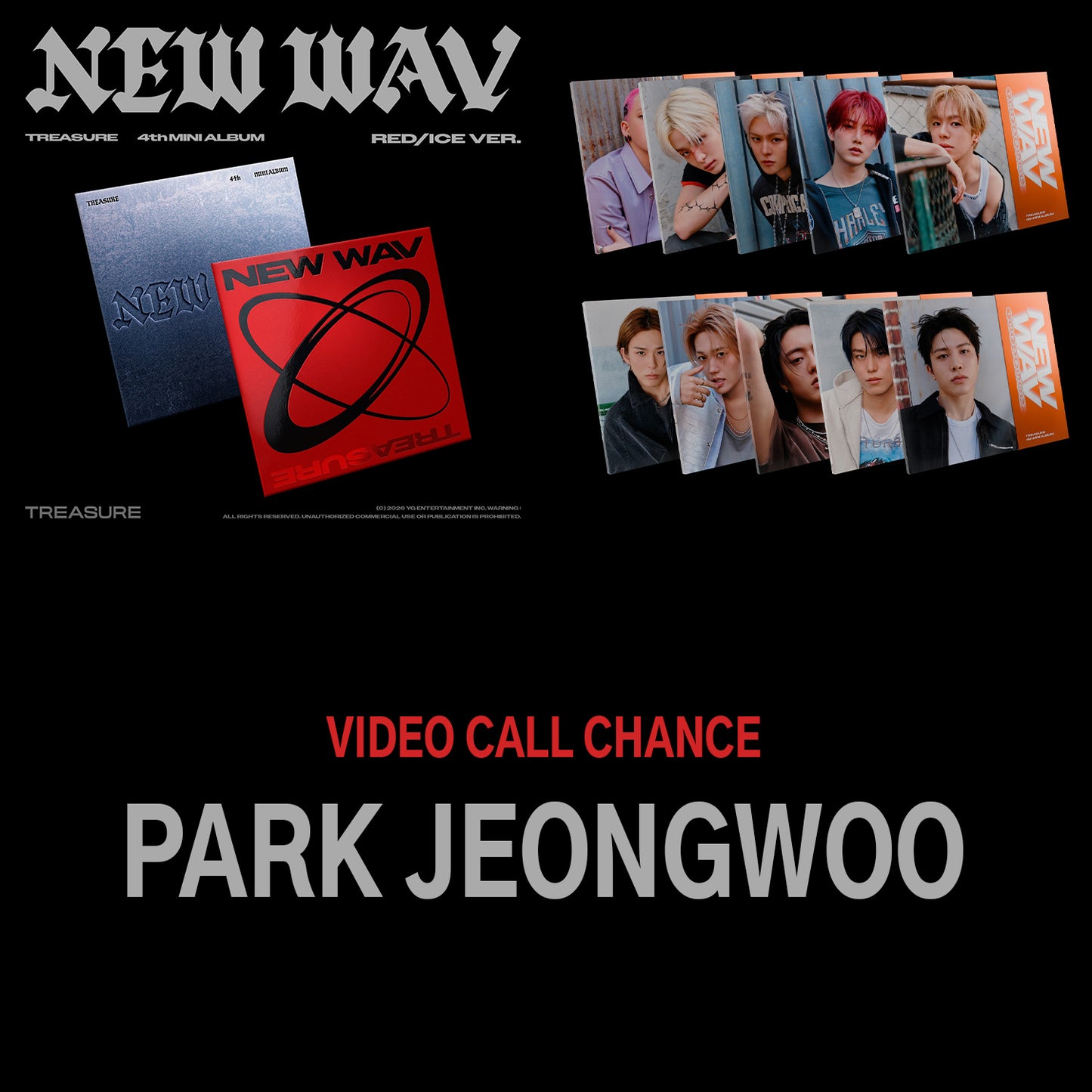(PARK JEONGWOO VIDEO CALL) TREASURE 4th MINI ALBUM [NEW WAV]