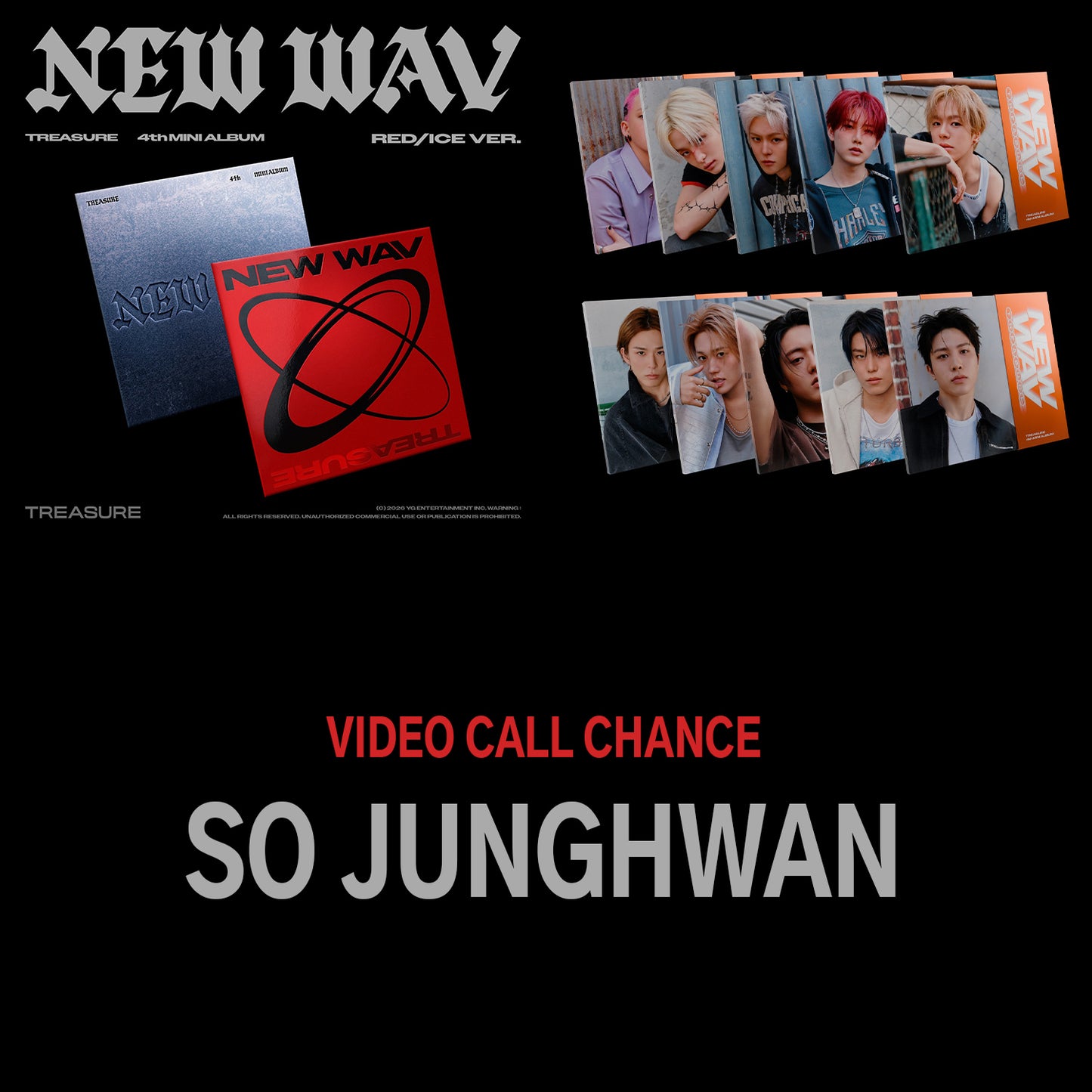 (SO JUNGHWAN VIDEO CALL) TREASURE 4th MINI ALBUM [NEW WAV]
