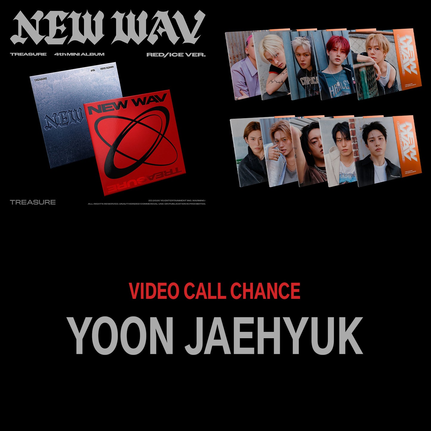 (YOON JAEHYUK VIDEO CALL) TREASURE 4th MINI ALBUM [NEW WAV]