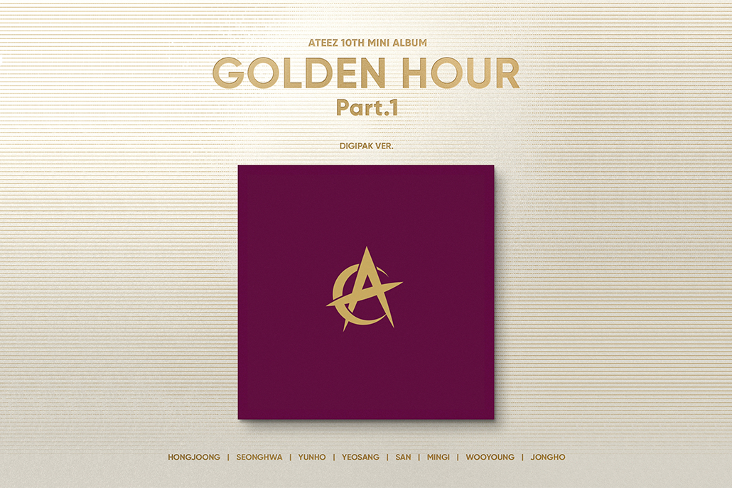 (Pre-Order + SOUNDWAVE PHOTOCARD) ATEEZ - GOLDEN HOUR : Part. 1 - 10th Mini Album (DIGIPAK Ver.)