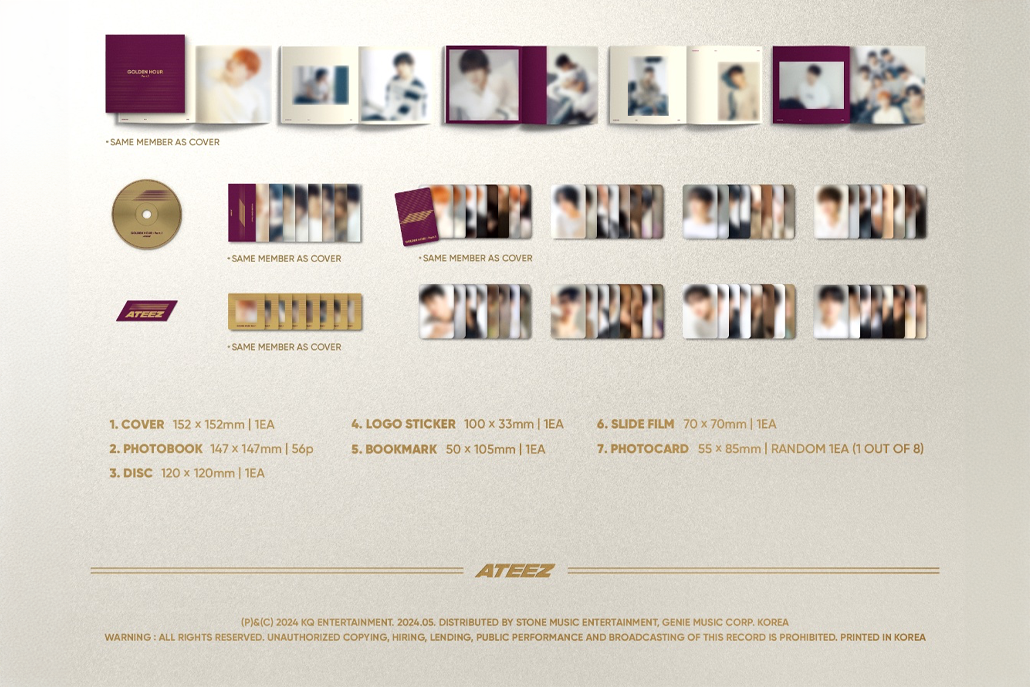 (Pre-Order + SOUNDWAVE PHOTOCARD) ATEEZ - GOLDEN HOUR : Part. 1 - 10th Mini Album (DIGIPAK Ver.)